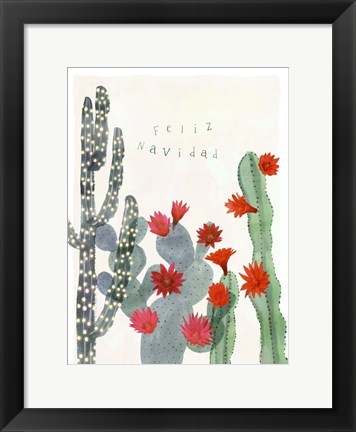 Framed Desert Christmas Cactus II Print