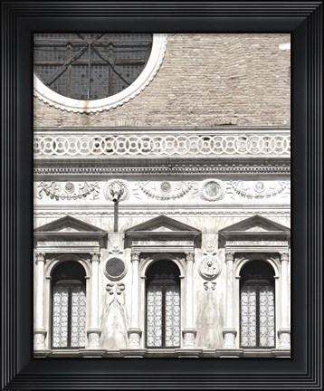 Framed Venetian Facade Photos I Print