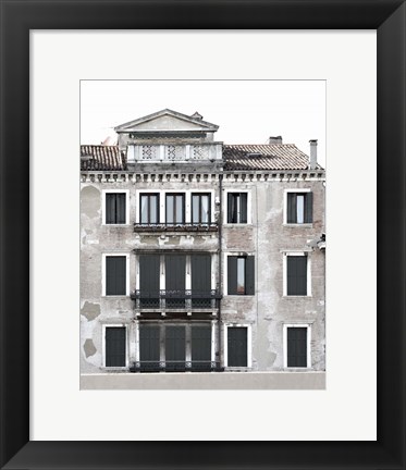 Framed Venetian Facade Photos II Print