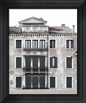 Framed Venetian Facade Photos II Print