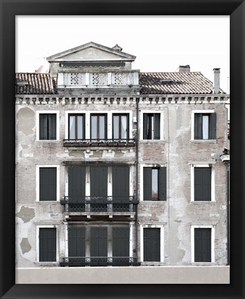 Framed Venetian Facade Photos II Print