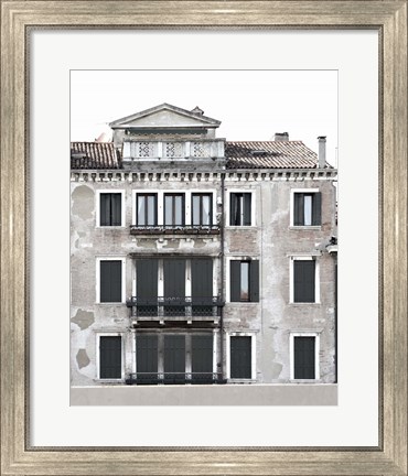 Framed Venetian Facade Photos II Print
