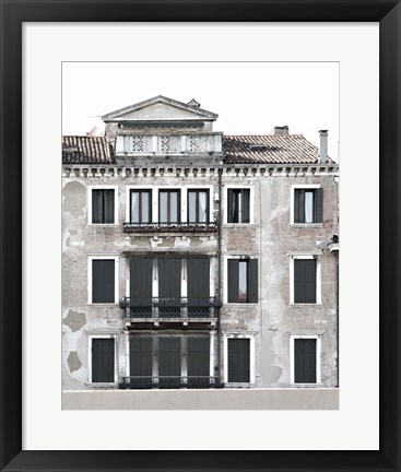 Framed Venetian Facade Photos II Print