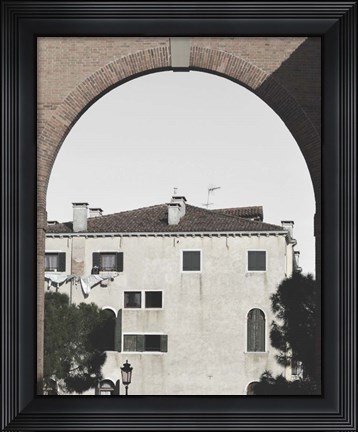Framed Venetian Facade Photos III Print