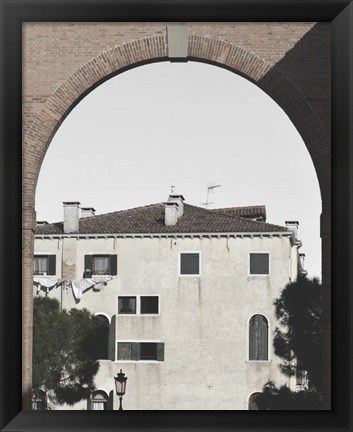 Framed Venetian Facade Photos III Print