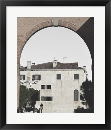 Framed Venetian Facade Photos III Print