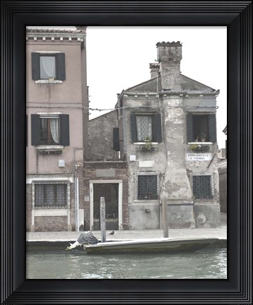 Framed Venetian Facade Photos V Print