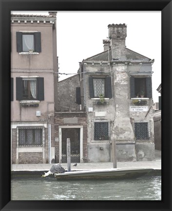 Framed Venetian Facade Photos V Print