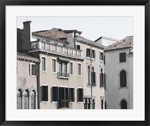 Framed Venetian Facade Photos VIII Print