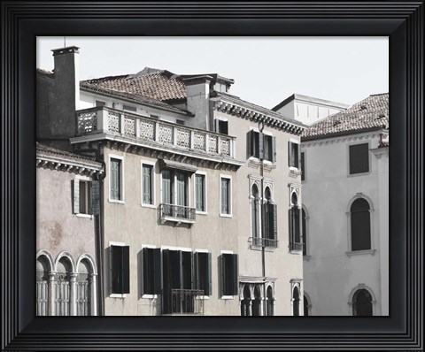 Framed Venetian Facade Photos VIII Print