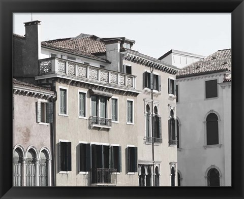 Framed Venetian Facade Photos VIII Print