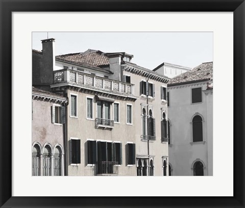 Framed Venetian Facade Photos VIII Print