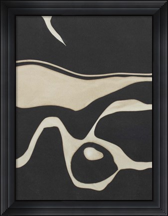 Framed Tides in Sepia I Print