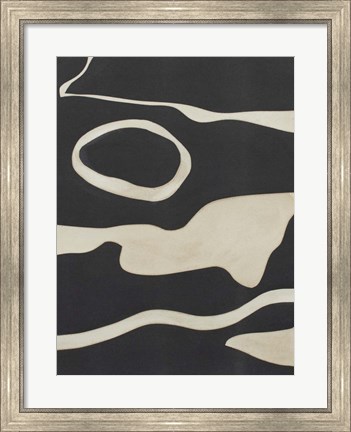 Framed Tides in Sepia II Print