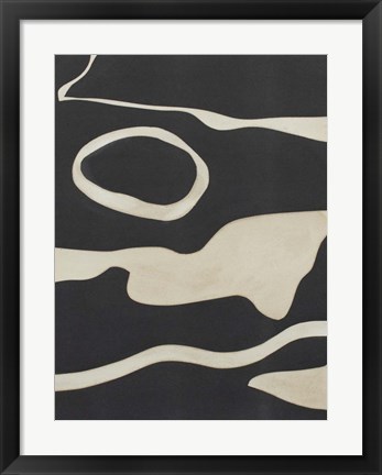 Framed Tides in Sepia II Print