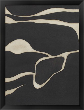 Framed Tides in Sepia III Print