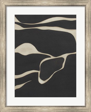 Framed Tides in Sepia III Print