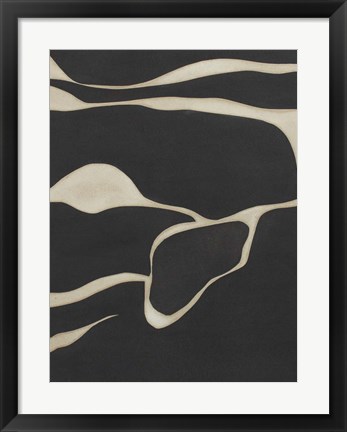 Framed Tides in Sepia III Print