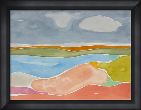 Framed Luminous Coastline II Print