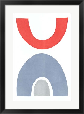 Framed Primary Arches I Print