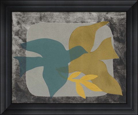 Framed Dove Composition I Print