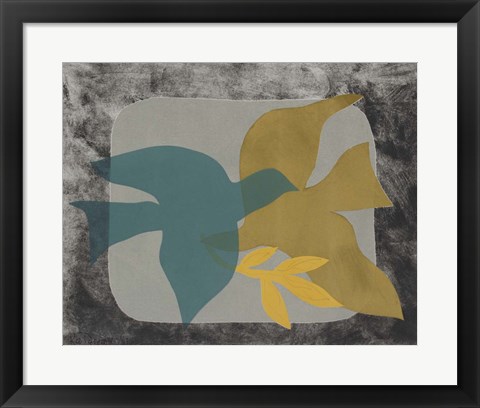 Framed Dove Composition I Print