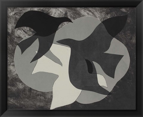 Framed Dove Composition II Print