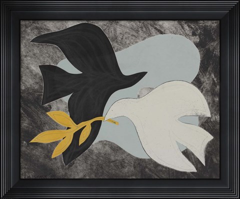 Framed Dove Composition IV Print
