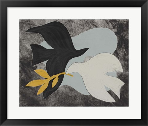 Framed Dove Composition IV Print