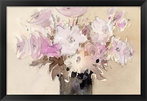 Framed Mauve Arrangement II Print