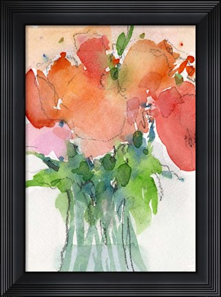 Framed Cheerful Bouquet II Print