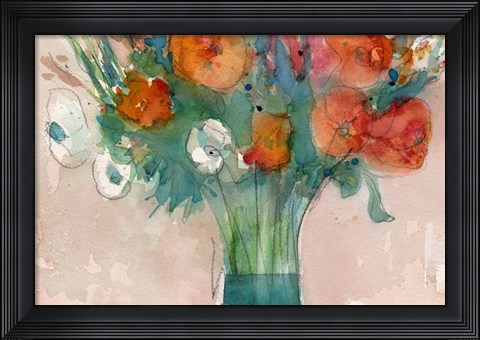 Framed Abundant Bouquet II Print