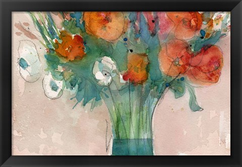 Framed Abundant Bouquet II Print