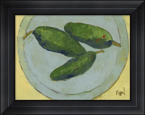 Framed Peppers on a Plate IV Print