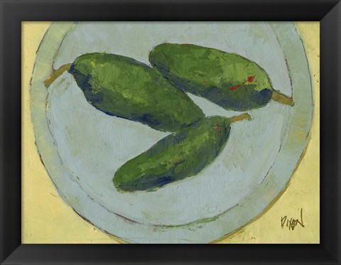 Framed Peppers on a Plate IV Print