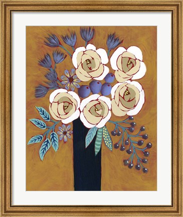 Framed Neutral Blume II Print