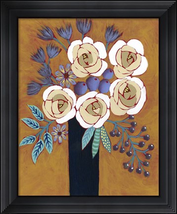 Framed Neutral Blume II Print