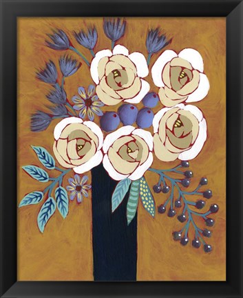 Framed Neutral Blume II Print