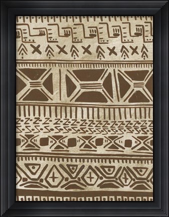 Framed Tribal Markings I Print