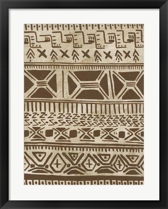 Framed Tribal Markings I Print