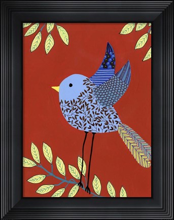 Framed Patterned Feathers III Print