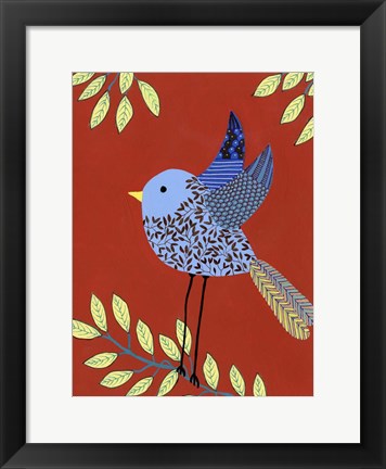 Framed Patterned Feathers III Print