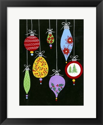 Framed Jazzy Christmas I Print