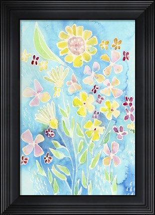 Framed Snappy Floral I Print