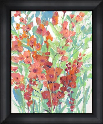 Framed Tropical Summer Blooms I Print