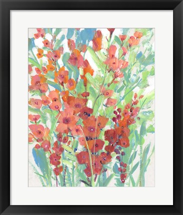 Framed Tropical Summer Blooms I Print