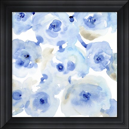 Framed Blue Roses II Print