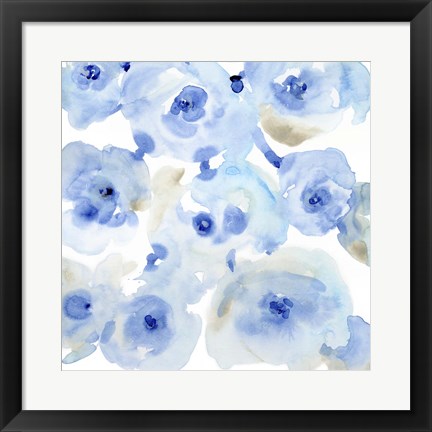 Framed Blue Roses II Print