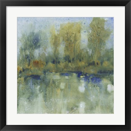 Framed Pond Reflection I Print