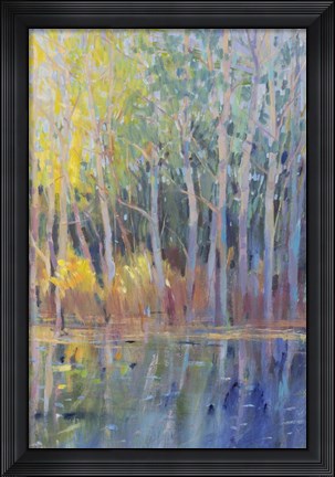 Framed Reflected Trees I Print